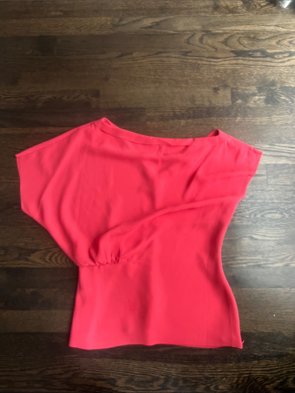 Reiss Coral One-Shoulder Draped Top Concealed Side Zipper | 8